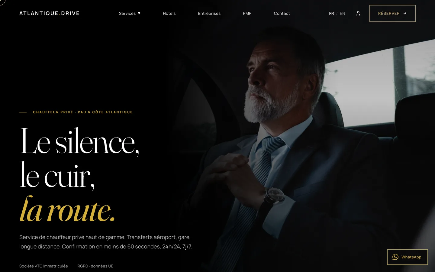 Page d'accueil du site atlantiquedrive.fr