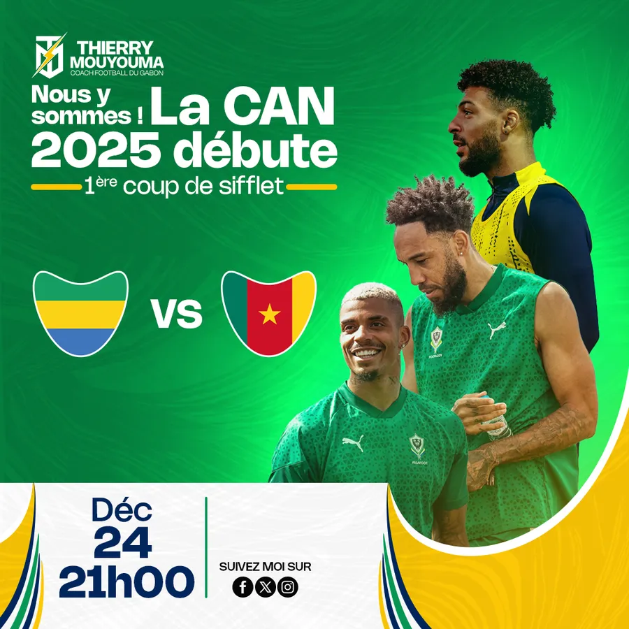 Visuel d'annonce du premier match de la CAN 2025